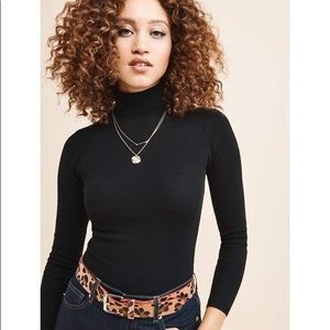 Dynamite Eva Basic Turtleneck Ribbed Turtleneck Sweater